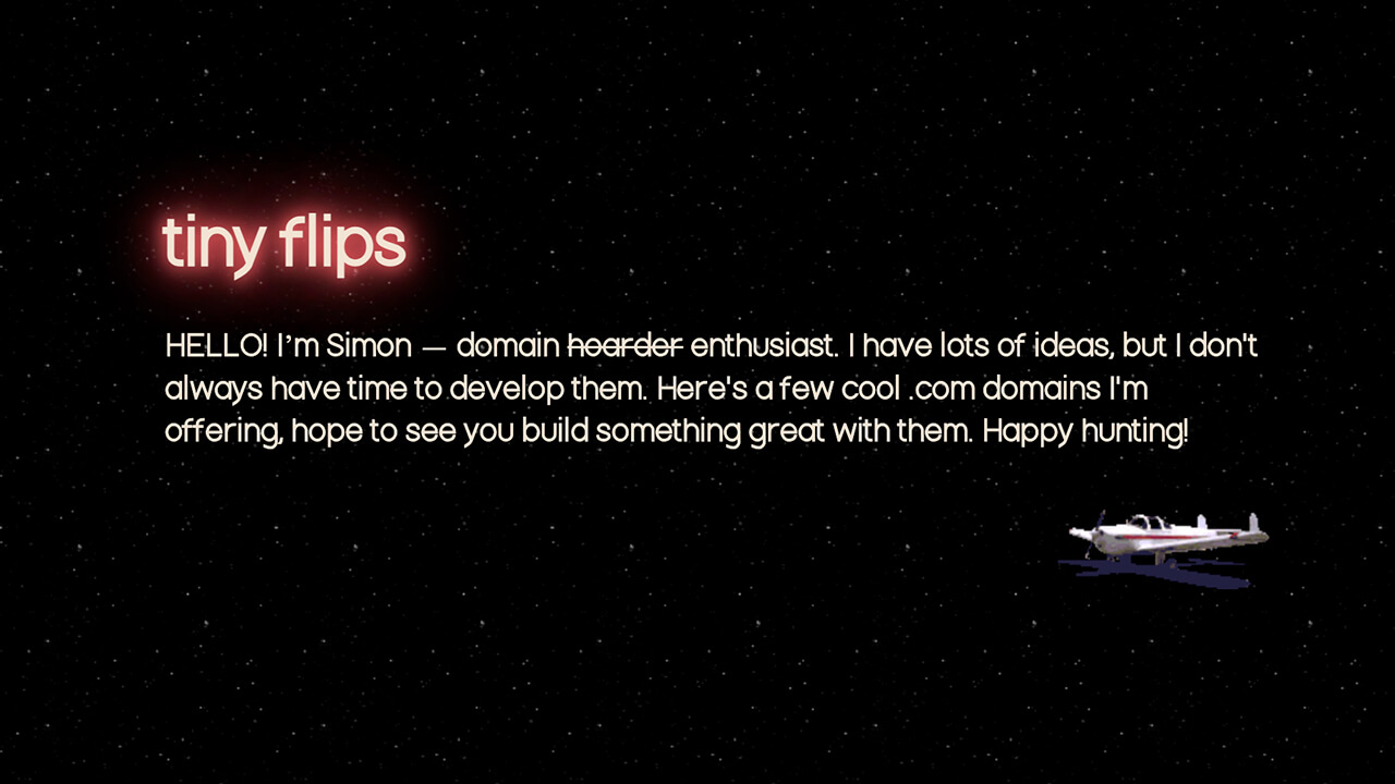 Show HN: Domaining Like It's 1999